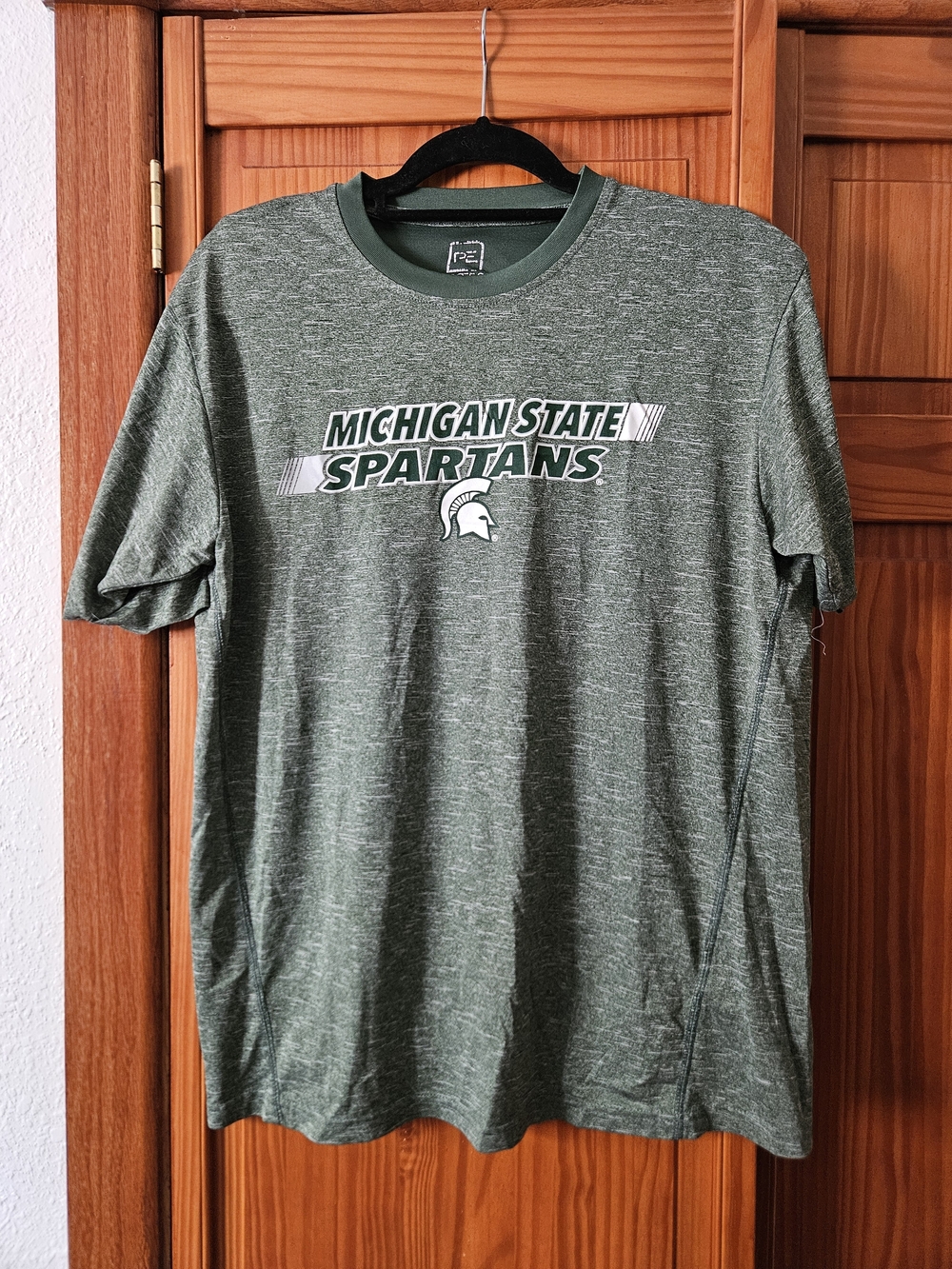 Pro Edge Michigan State Spartans Heather Green Short Sleeve Tee
